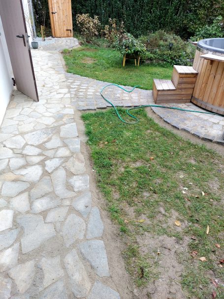 Naturplatten Verlegung